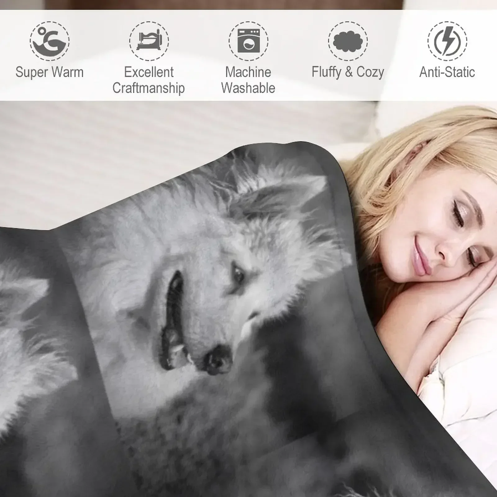 Одеяло American Eskimo милое зимнее тяжелое одеяло