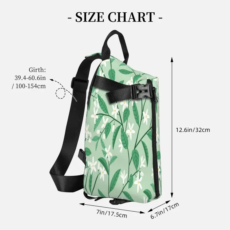 Нагрудная сумка с зеленым цветочным рисунком мужской водонепроницаемый рюкзак
