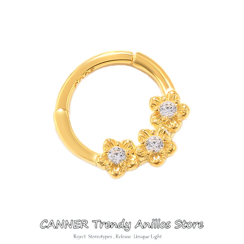 

CANNER1pc 925 Sterling Silver Zircon Nose Piercing Ring Hoop Earrings Piercing Ring Ear Cartilage Tragus Goth Piercing Nez Opal