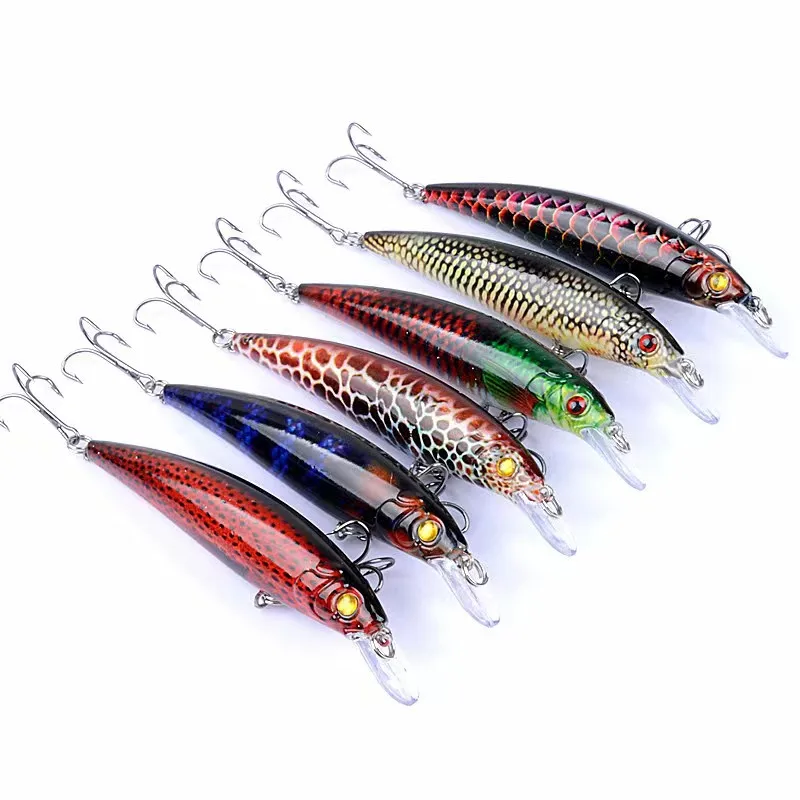 

1Set Minnow Fishing Lure 11cm 24g Bionic Hard Bait Artificial 3D Eyes Crankbait Jig Spoons Wobbler Bait Sea Fishing Lures Pesca