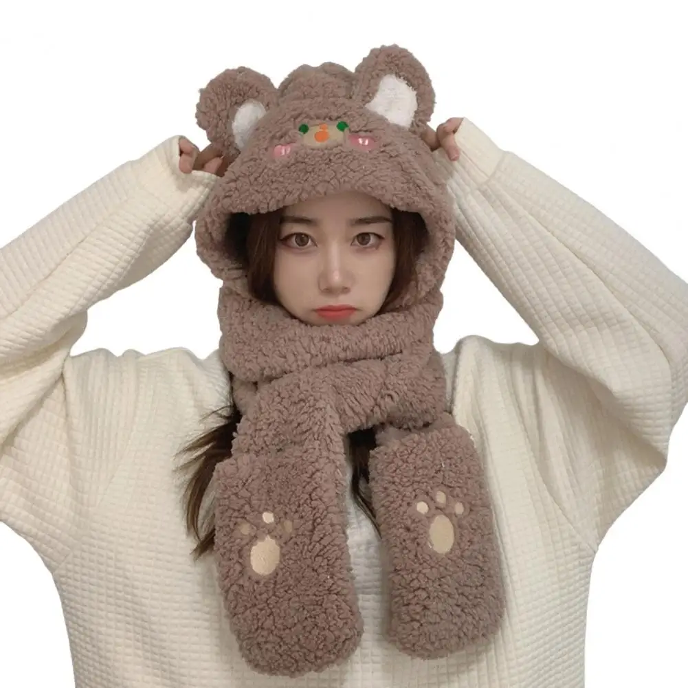 

Thermal Scarf Tear-Resistant Warm Scarf Warm Scarf Hat Gloves Set