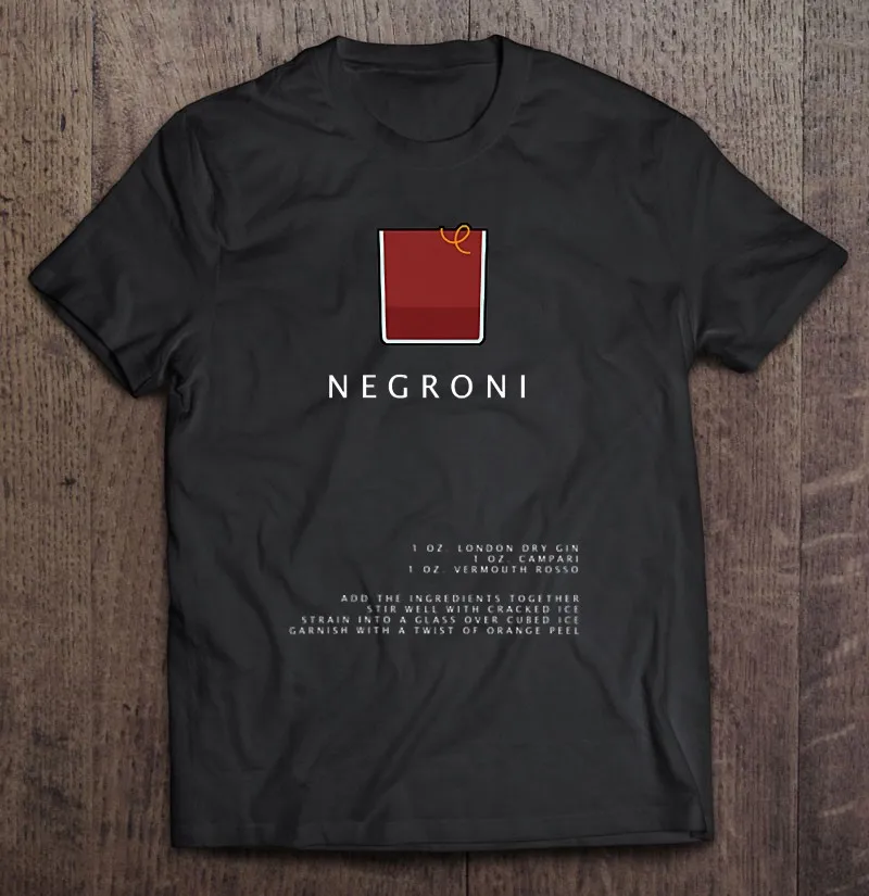

Mens Cocktail Shirt Negroni Drink T-Shirts Aesthetic Clothing Oversize T-Shirt T-Shirts Man Short Sleeve T-Shirts Men's Shirts