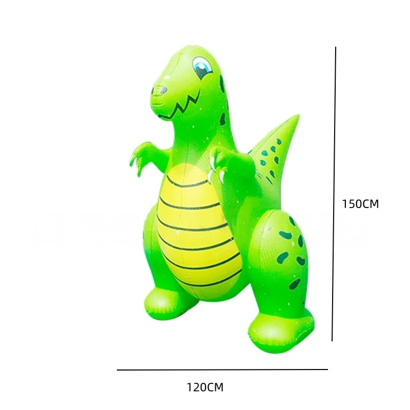 

Надувной зеленый динозавр-распылитель воды