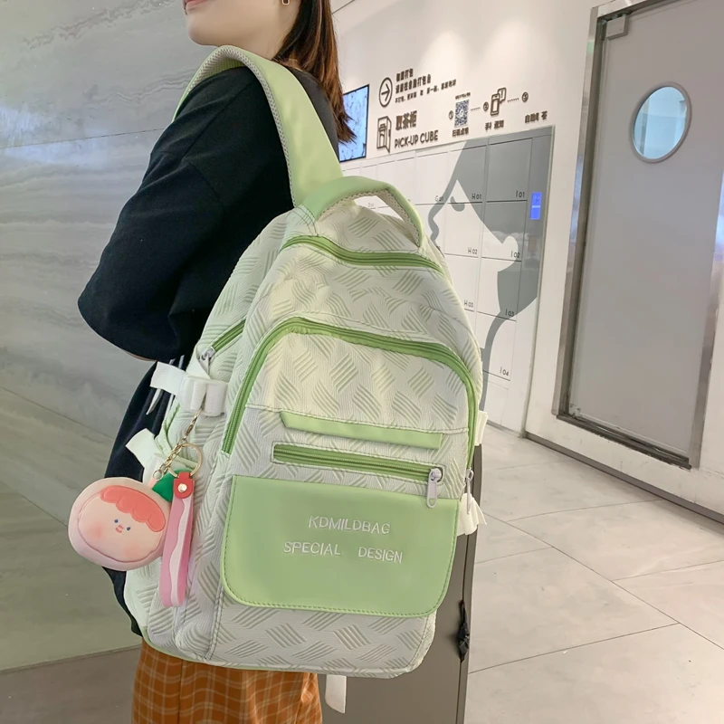

JOYPESSIE Women Rucksack Fashion Teen Cute Schoolbag for Girl High School Mochila Waterproof Nylon Bookbag Kawaii Backpack Lady