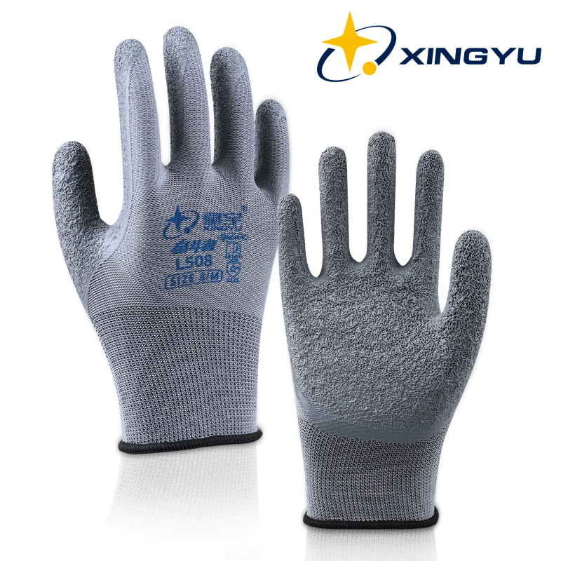 

Garden Gloves Breathable Nylon Latex Coated Crinkle Non-slip Working Gloves For Fishing Gardening laboring Outdoor Safety Gloves