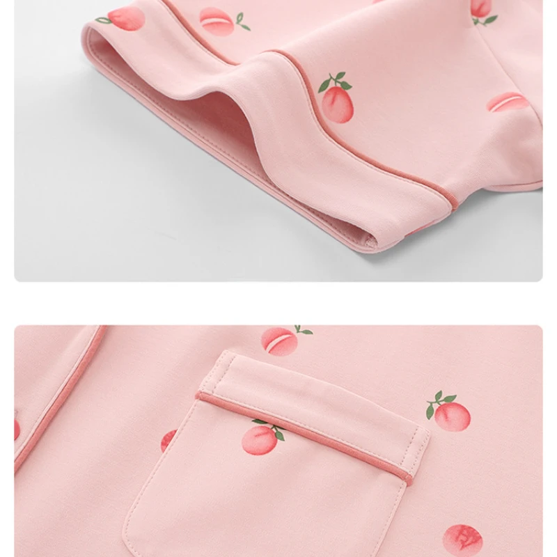 Pajamas Women 2023 New Summer Cotton Short-sleeved Trousers Sweet and Cute Korean Casual Thing Home Suit Breathable Loungewear