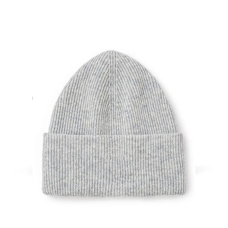 Фото Beanie женская вязаная шапка из овечьей шерсти, однотонная мягкая теплая Повседневная Уличная 2023, модные женские шапки, подарок, 96513 ручной работы №4