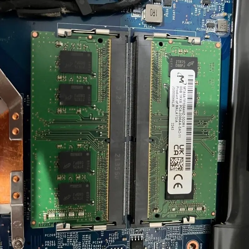 Фото Оперативная память Micron DDR4 8 ГБ, 3200 МГц, 260 контактов, 1,2 В, память для ноутбука ddr4, 8 ГБ 1RX8 PC4-3200AA-SA2-11 SODIMM, память для ноутбука №2