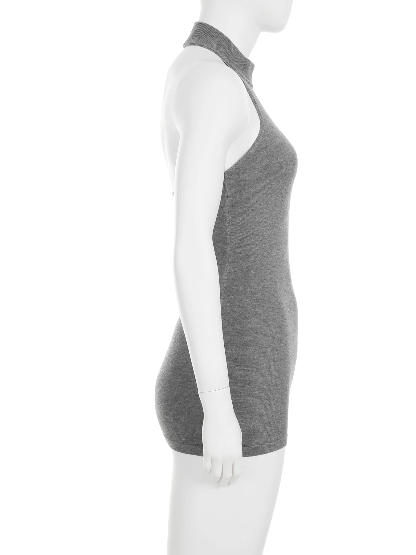 IAMSURE сексуальные однотонные топы с открытой спиной и лямкой на шее тонкая