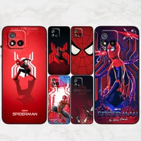 cool marvel spiderman logo phone case for oppo realme v11 x3 x50 q5i gt neo2 c21y c3 9 9i 8 8i 7i 6 5 pro 5g master black soft
