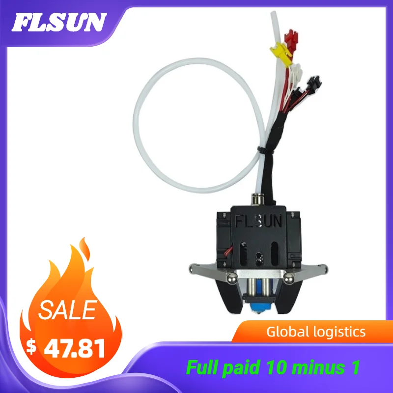 

FLSUN SR QS Q5 Effector Module with Crater nozzle and Heating block Metaal throat Cooling fan
