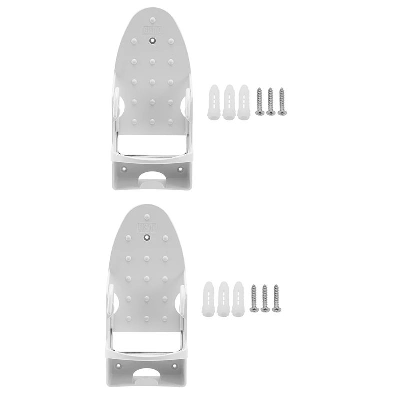 

2X Ironing Board Holder Wall Mount Electric Iron Hanger Ironing Board Rack Ironing Board Storage Organizer White