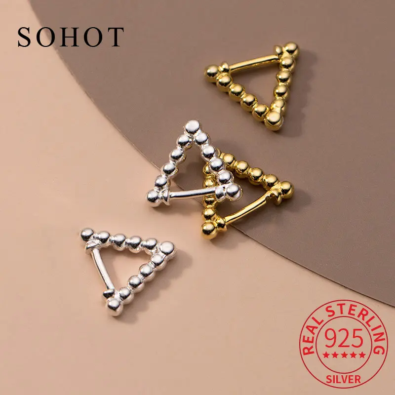 

Женские треугольные серьги-гвоздики из серебра 925 пробы