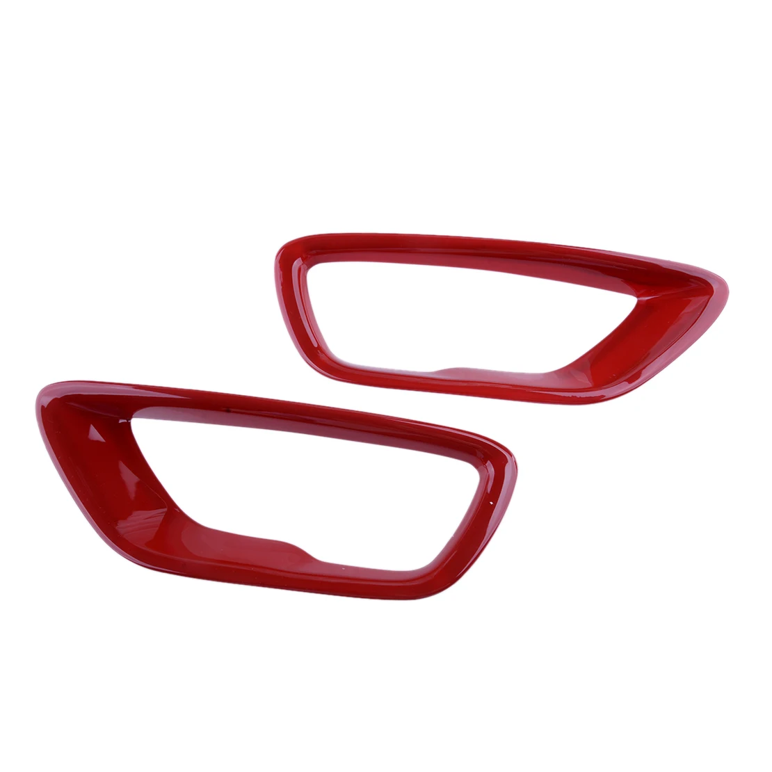 

1 Pair Red ABS Car Front Left & Right Fog Light Lamp Cover Frame Trim Fit for Jeep Grand Cherokee 2018 2019 2020 2021