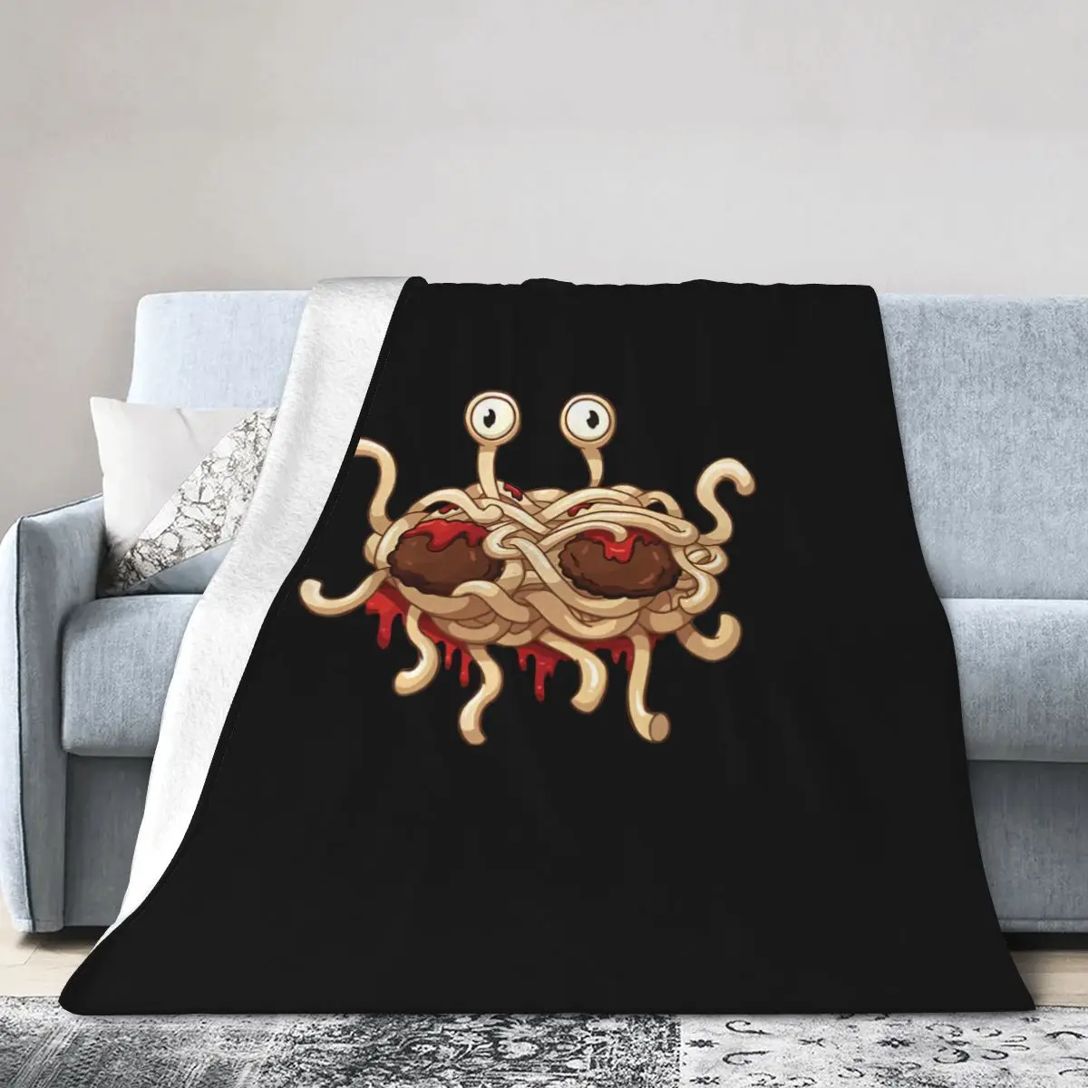 

Flying Spaghetti Monster Blanket Bed Cover Bed Beach Blanket Sofa Bed Decor Sofa Blanket cute Interesting funny prank microfiber