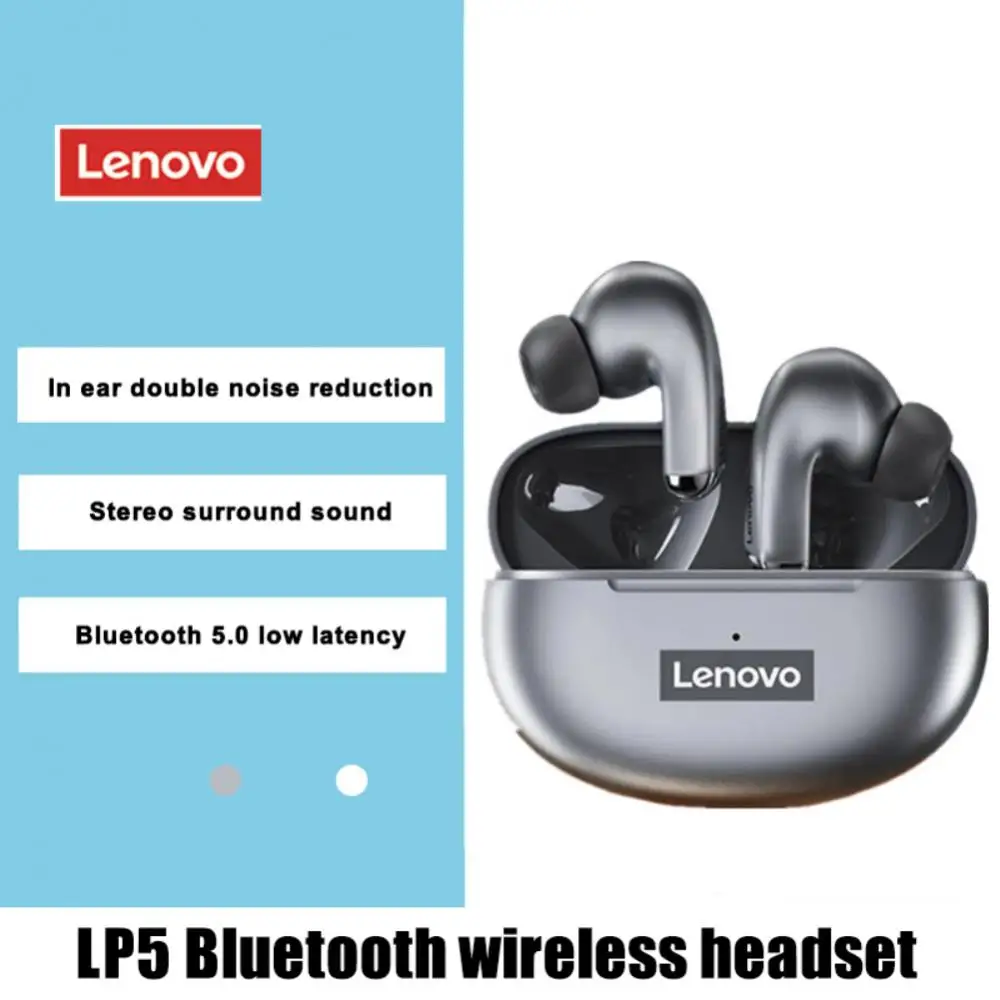 

Lenovo LP5 Bluetooth Earphone 9D Stereo Waterproof Wireless Earbuds For IPhone 13 Xiaomi Headphones With Mic 이어폰 Наушники