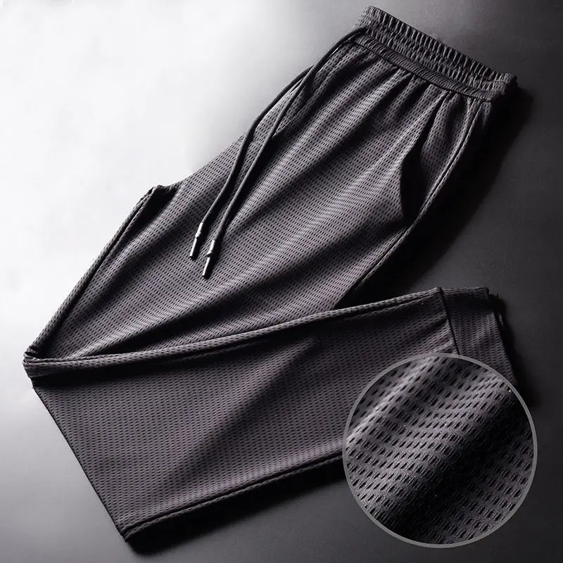 

Trousers Summer Slim Mesh Breathable Sports Silk Pants Pants Thin Men's Casual Men's Loose Ice Pants