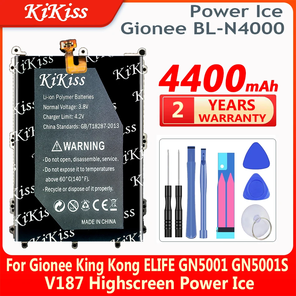 

Сменный аккумулятор KiKiss 4400 мАч для Gionee King Kong ELIFE GN5001 GN5001S V187 Highscreen Power Ice
