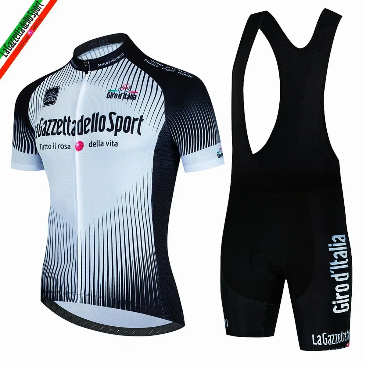 Фото Трикотажный комплект для езды на велосипеде Tour De Giro D'ITALIA, велосипедная одежда, летняя велосипедная одежда с коротким рукавом, мужской комплект из Джерси для езды на горном велосипеде, спортивная одежда №1