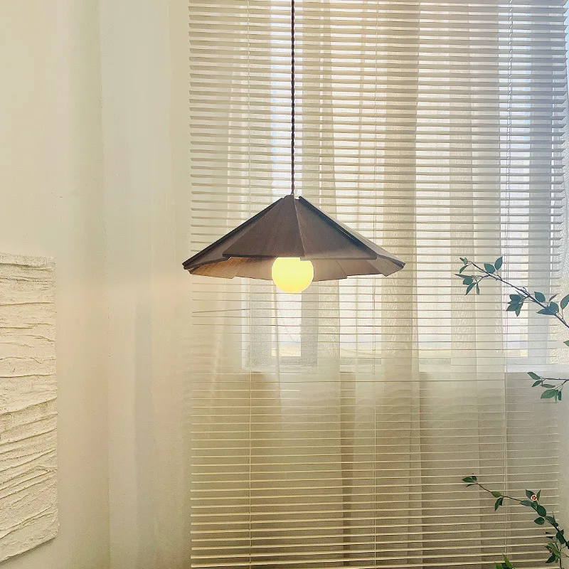 

Walnut Dining Room Chandelier Art Personality Cloak French Retro Decorative Lamps Strange Wind Bar Dining Table Chandelier