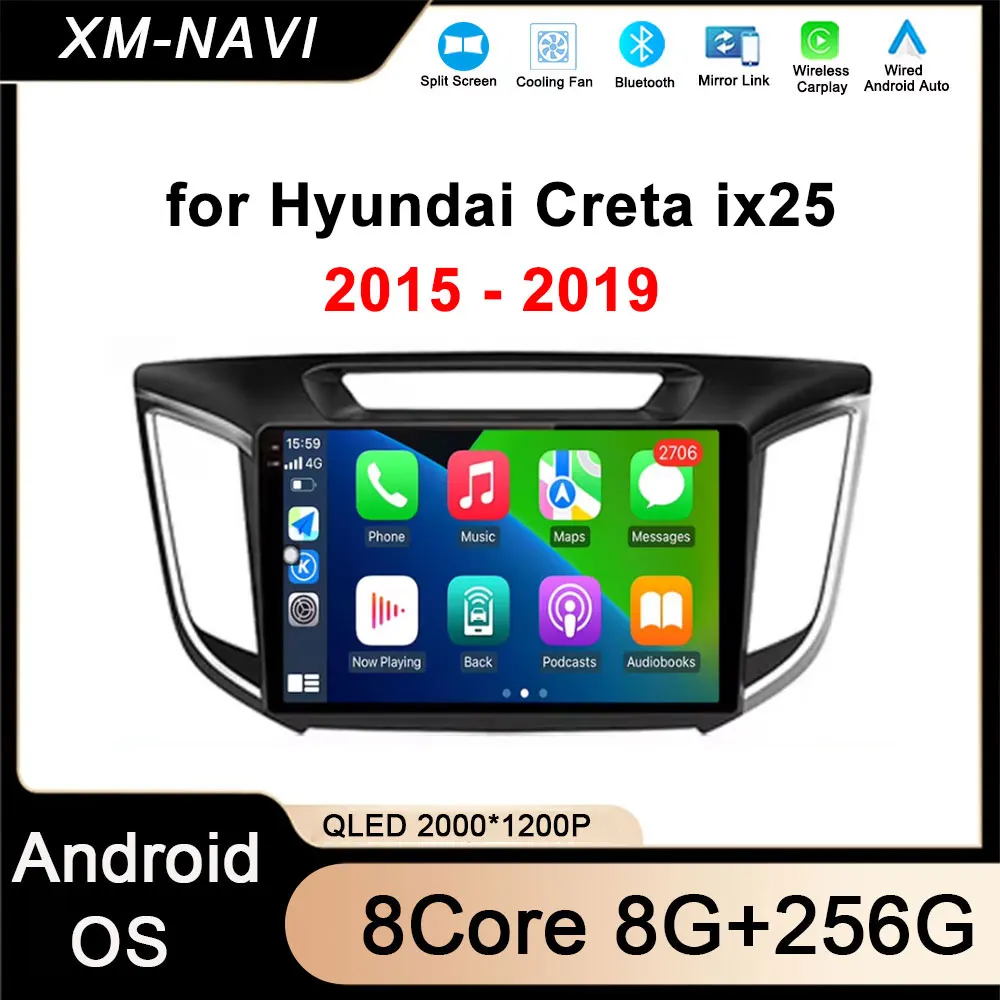Автомагнитола 2DIN для Hyundai Creta ix25 2015-2019 4G GPS