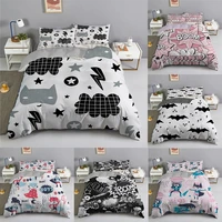 super hero bedding set cartoon duvet quilt cover cute animal print for kids teens single twin double king full size 240x220
