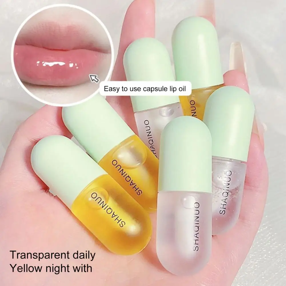 

2Pcs/Set Lip Balms Delicate Natural Anti-cracking for Ladies Lip Oils Lip Essence Oils