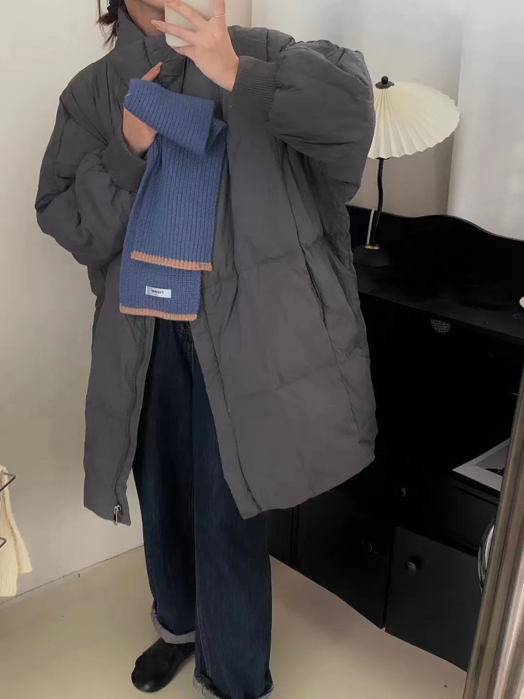 Down Jacket Women White Duck Winter Parkas Mid-length Stand Collar Warm Jackets Coat Khaki Clothes Grey Soft Woman New Outerwear