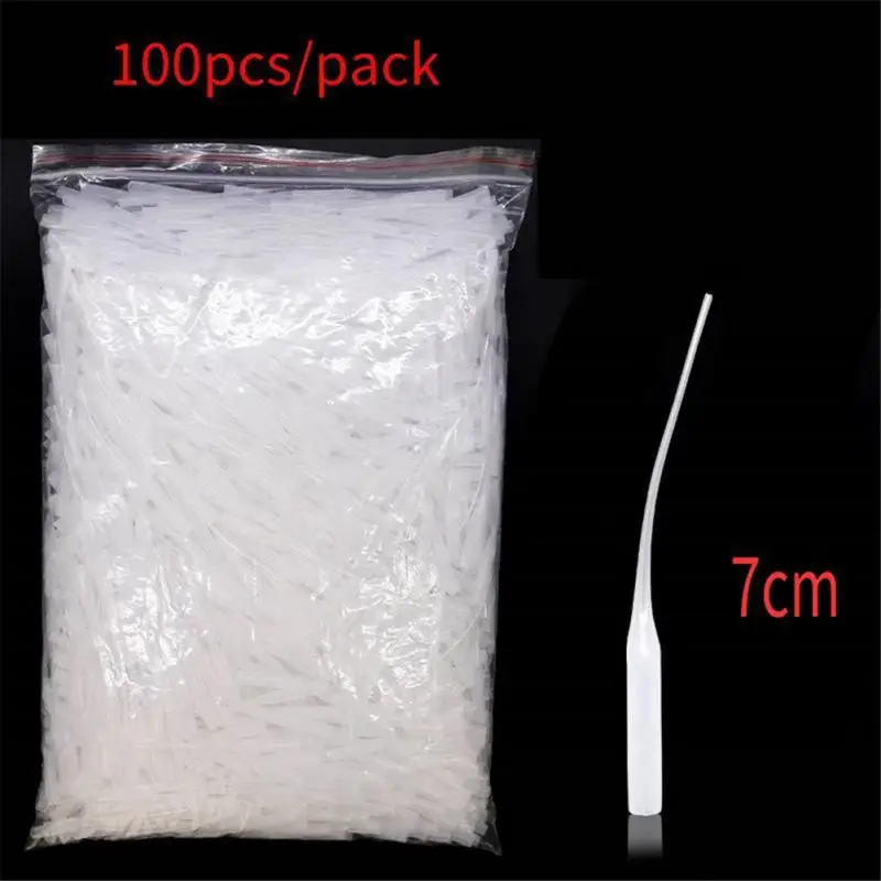

100 шт., микронаконечники для клея, пластиковые насадки для бутылок с клеем, удлинитель клея, прецизионный аппликатор, насадка для капельной трубки для лабораторной работы