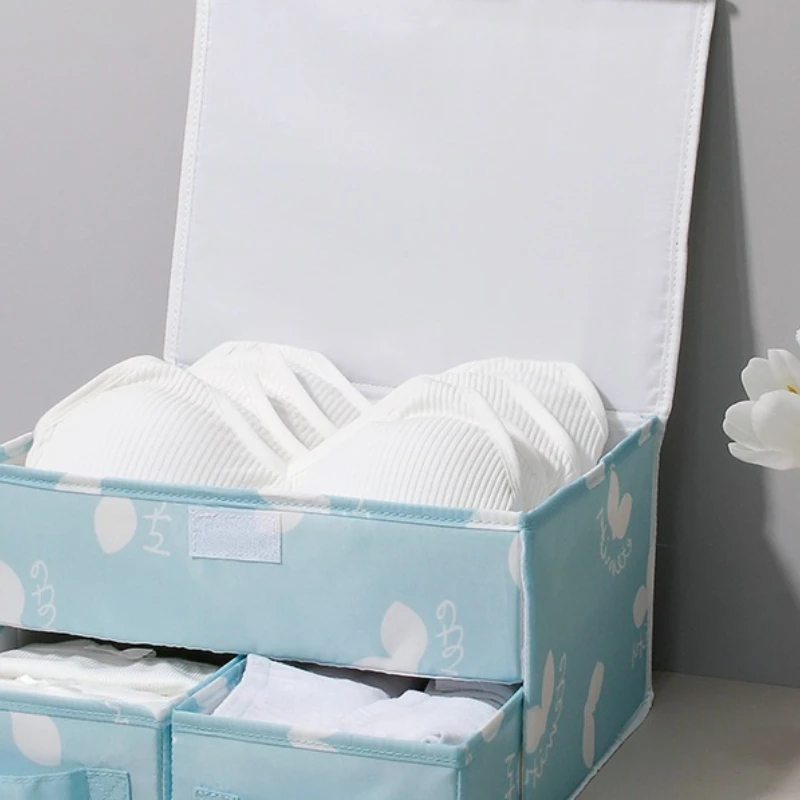 

Beilian Foldable Underwear Storage Box Socks Underwear Sub-packing Organizer Box Drawer-type Home Storage Box