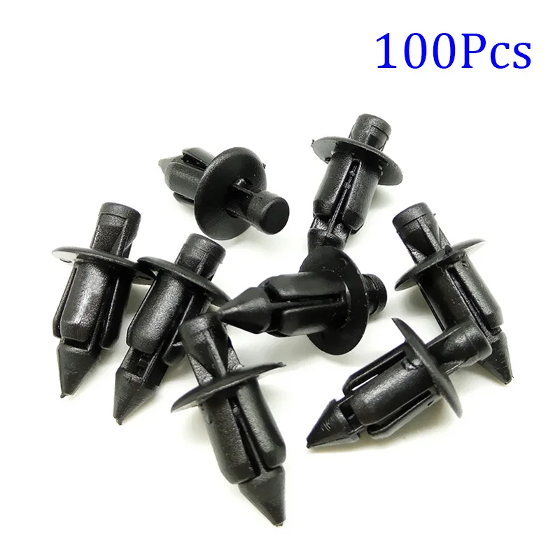 

100pcs Car Bike Motorcycle Fairing Rivet Setting Panel Fastener Clips 6mm Hole Push Clips Rivets Retainer For Honda Suzukl Honda