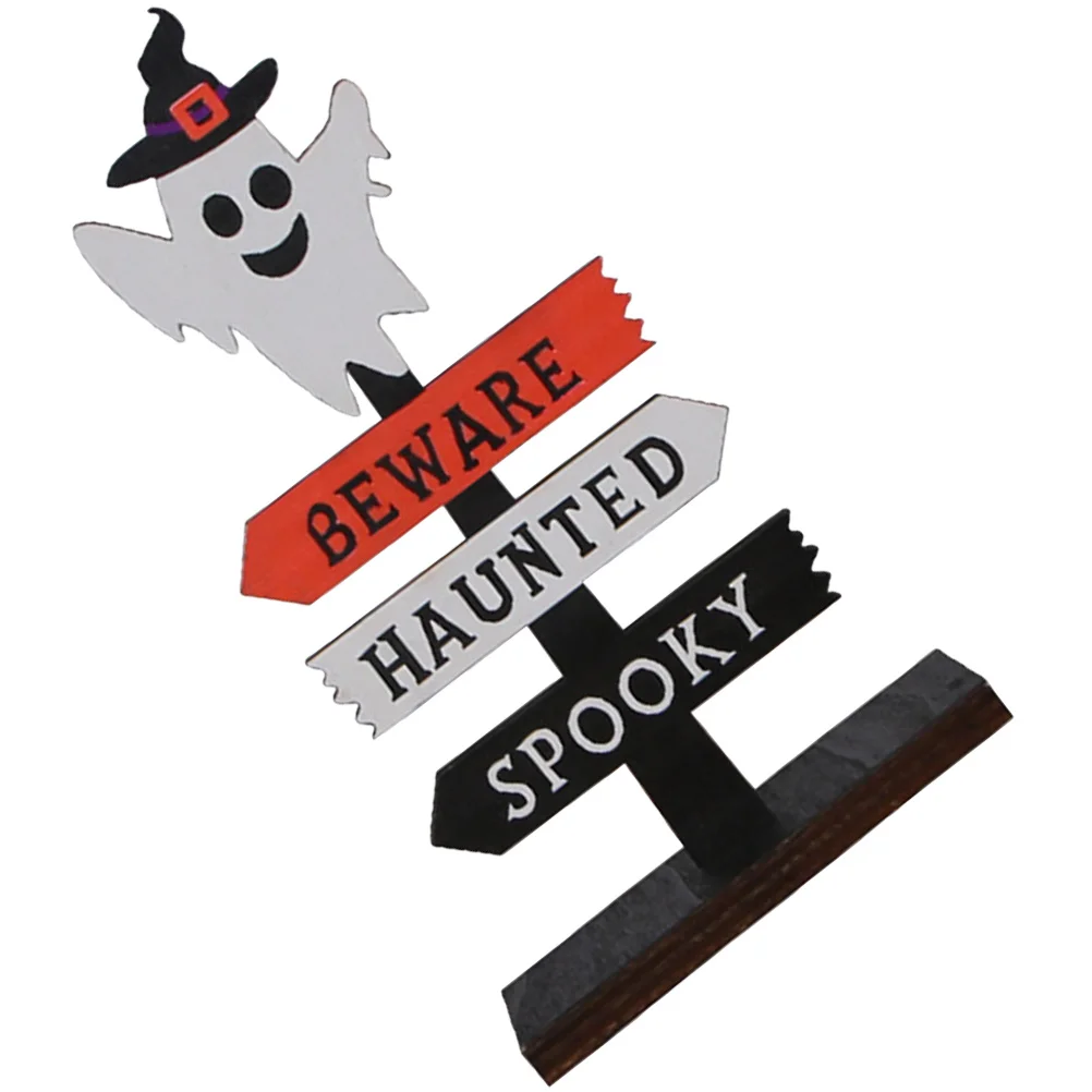 

Halloween Decoration Desktop Wooden Decor Wooden Sign Ornament Holiday Decor