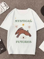 mystical futures girls printed o neck t shirts young ladies tshirt womens clothing short sleeves white summer tops for woman