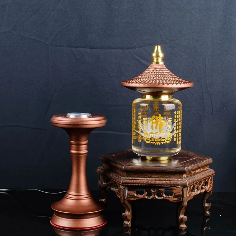 domowa siedmiokolorowa kryształowa lampa lotosowa ofiarna Buddy LED Buddha Heart Sutra фен-шуй молитва bezpieczna wtyczka
