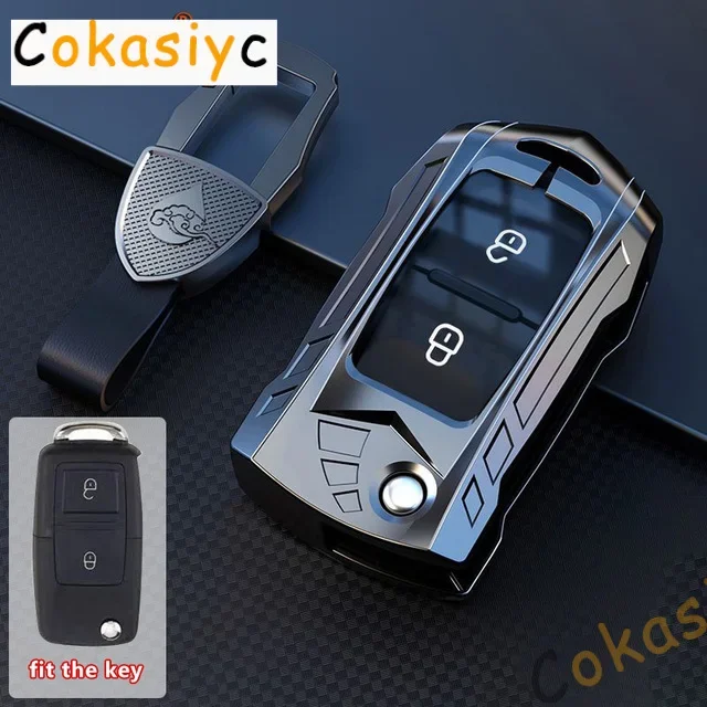 

Для VW Amarok Polo Golf MK4 Bora Jetta Altea для Seat для Skoda Octavia Fabia 2Button Чехол для автомобильного ключа из цинкового сплава Защитный чехол