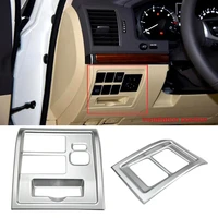 chrome bottom central control and left panel cover trim 2pcs for toyota land cuiser 200 2016 2020 car styling accessories