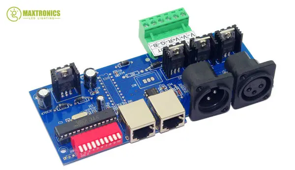 Лучшая цена 1 шт. трехканальный DMX512 постоянного тока с RJ45 легко DMX RGB светодиодный
