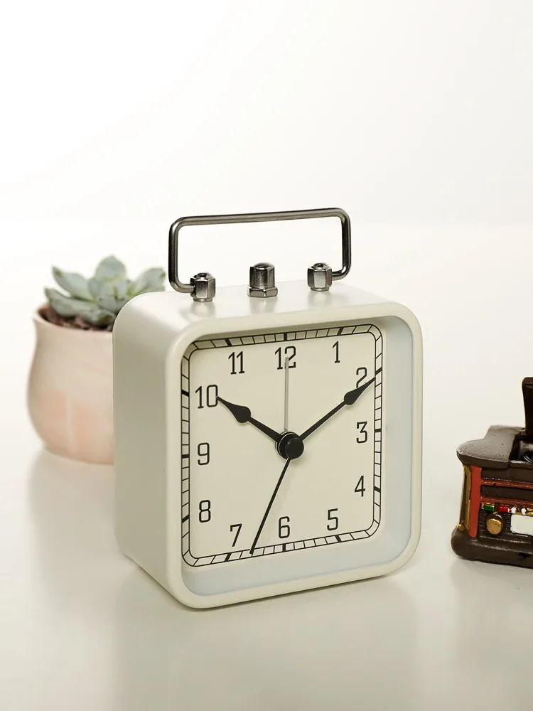 Винтажные металлические ночники будильник для спальни студенческие часы