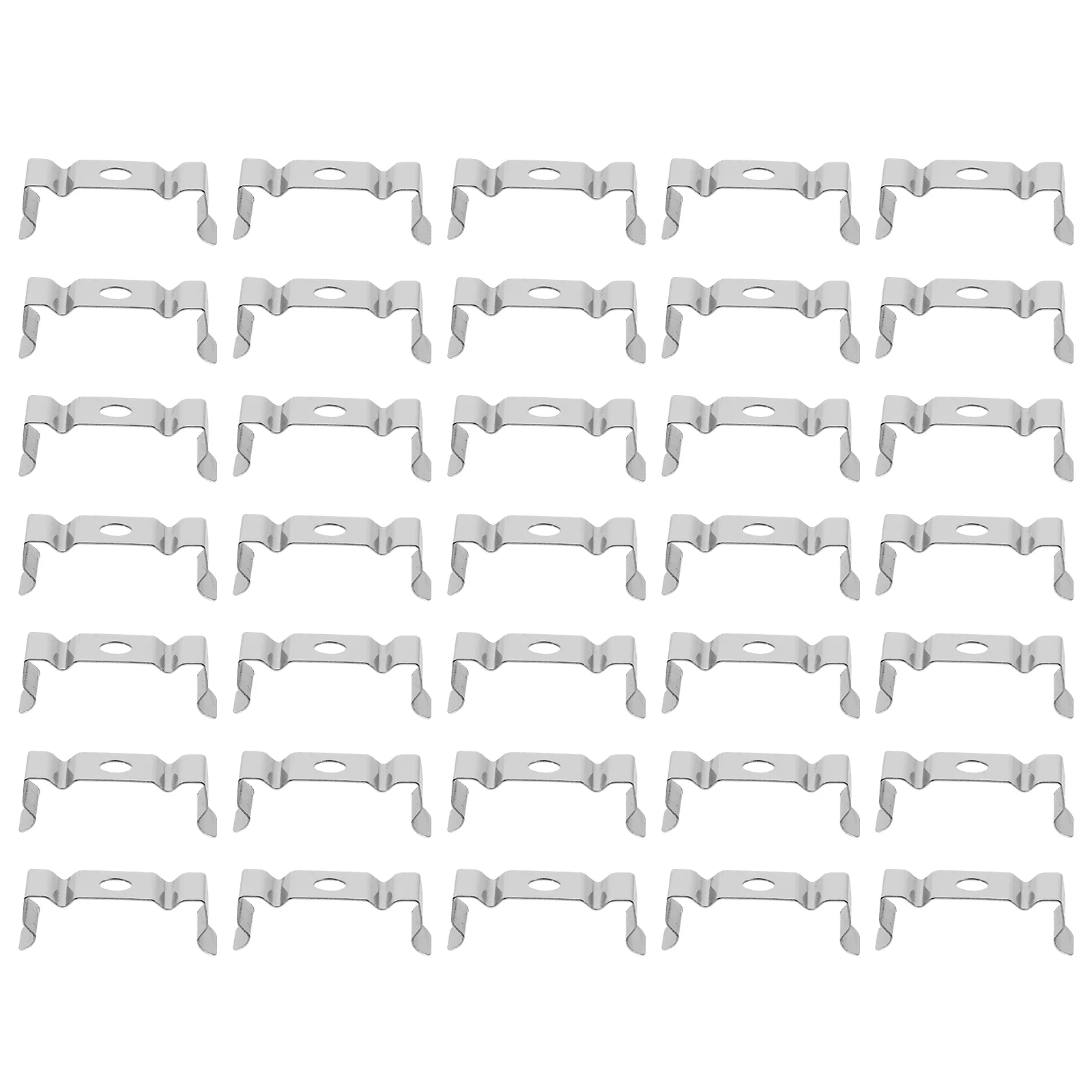 

100 Pcs Strip Lights Fixed Clips Manganese Steel Lamp Brackets Metal Stand U Holder Led Mounting