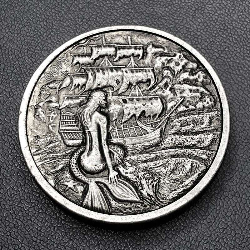 Коллекционная медная медаль Пираты Карибского моря 40 мм