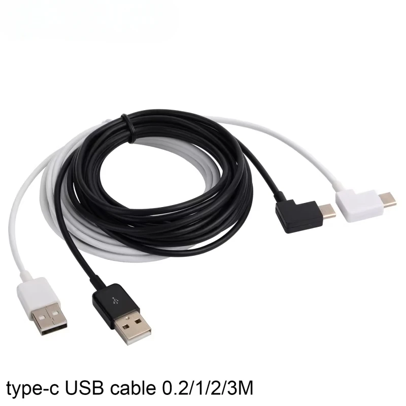 Фото Белый USB-C USB 3.1 Type-C Elbow 90 Angle Кабель для зарядки данных к USB A 2.0 0,2 м 1 м 2 м 3 м Кабель типа C для планшетов и мобильных телефонов №4