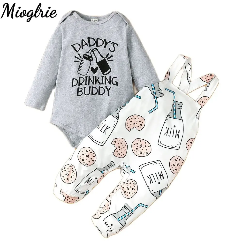

3-24 Months Baby Boy Girl Clothes Cute Bottle Top Overalls Toddler Girl Outfits Baby Rompers for Boys Baby Fall Winter Clothes