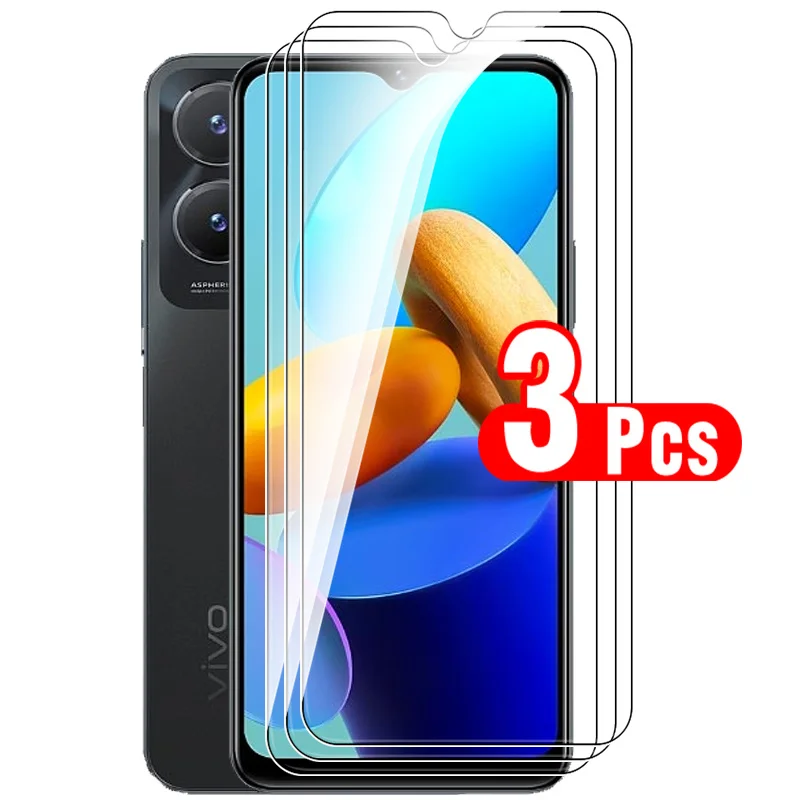 

3Pcs protective glass for Vivo Y35 Y 35 35Y 5G 2022 6.51" VivoY35 tempered glass screen protectors armor safety protection films