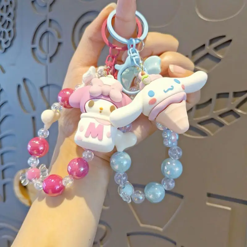 Аниме Sanrio Hello Kitty Kuromi брелок из бисера Cinnamoroll Melody мультяшная кукла кулон