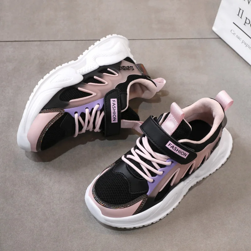 

2022 Hot Sale Kids Running Shoes Girls Mesh Breathable Sport Shoes For Girl Soft Sole Children Sneakers Sport Trainers Girls
