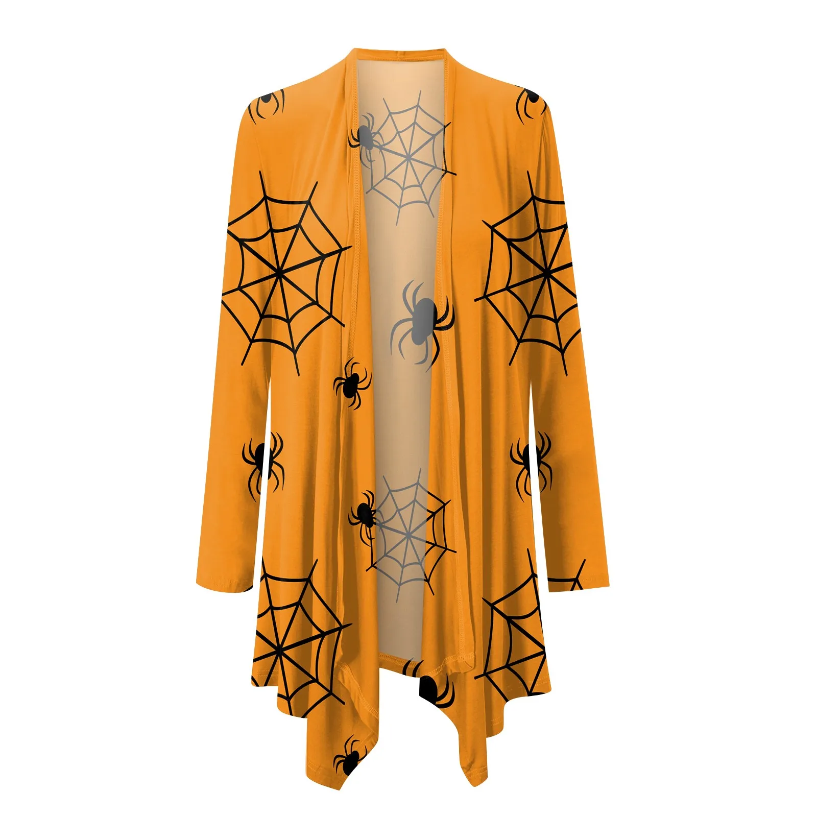 Женский Повседневный Кардиган на Хэллоуин с рисунком тыквы