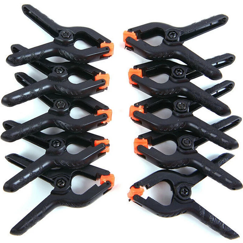 5/10pcs 2inch Spring Clamps DIY Woodworking Tools Plastic Nylon Clamps For Woodworking Spring A-clip Photo Studio Background