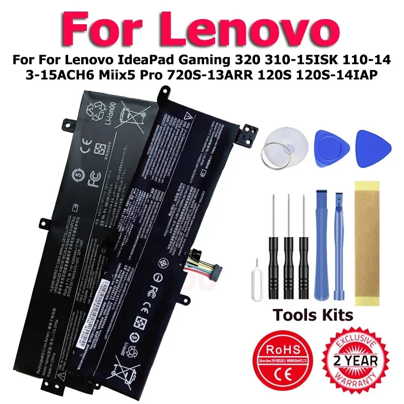 L15L3A03 L15L2PB4 L16M2PB1 Аккумулятор для Lenovo IdeaPad Gaming 320 310-15ISK 110-14 3-15ACH6 Miix5 Pro 720S-13ARR 120S 120S-14IAP