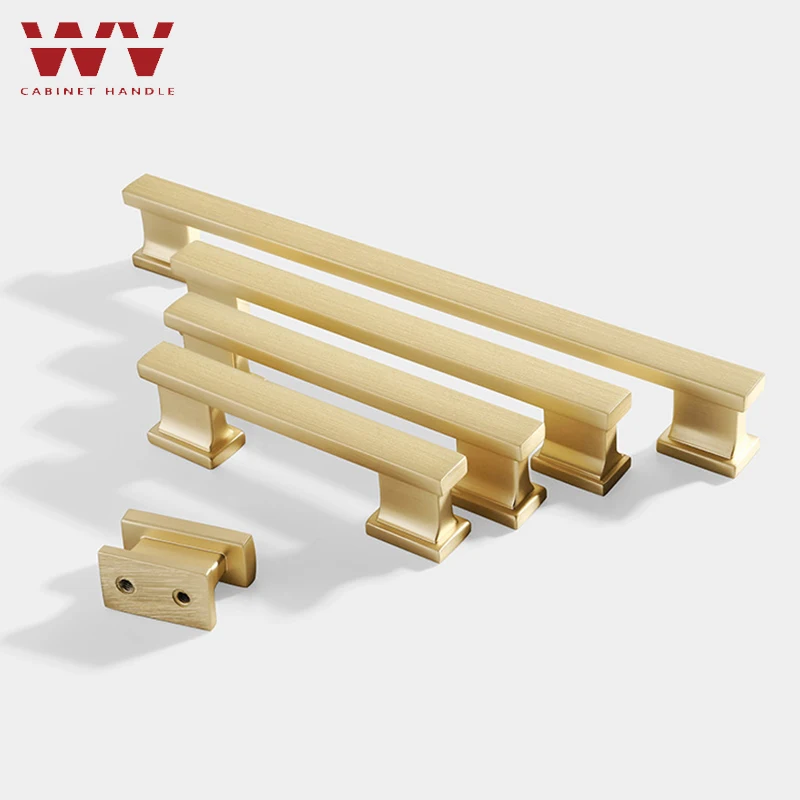 WV Современный шкаф для хранения черное золото ручки и кухонного шкафа ящиков