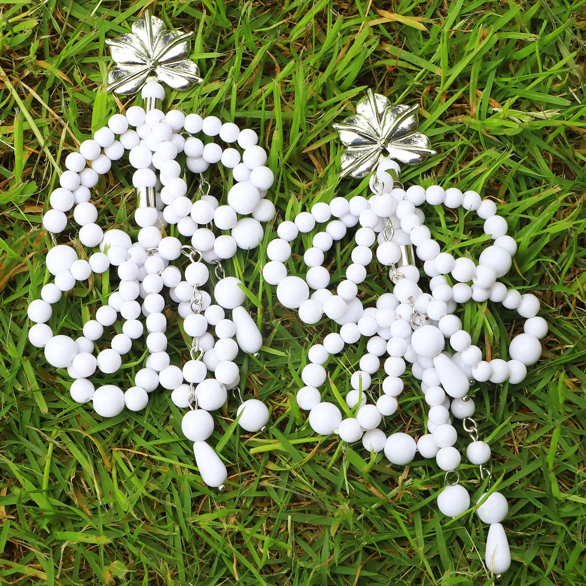 

Серьги-подвески Vedawas в стиле бохо женские, этнические Висячие ювелирные изделия ручной работы с белыми бусинами и кисточками для свадебной ...